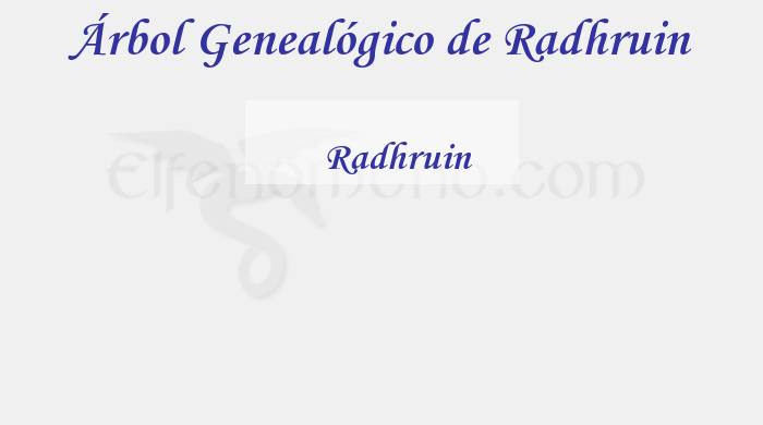 Árbol Genealógico de Radhruin - Fenopaedia: la enciclopedia Tolkien de Elfenomeno.com