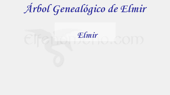 Árbol Genealógico de Elmir - Fenopaedia: la enciclopedia Tolkien de Elfenomeno.com