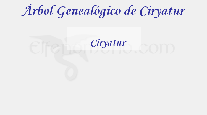 Árbol Genealógico de Ciryatur - Fenopaedia: la enciclopedia Tolkien de Elfenomeno.com