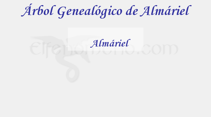 Árbol Genealógico de Almáriel - Fenopaedia: la enciclopedia Tolkien de Elfenomeno.com