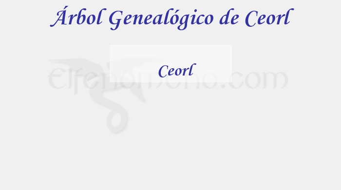 Árbol Genealógico de Ceorl - Fenopaedia: la enciclopedia Tolkien de Elfenomeno.com