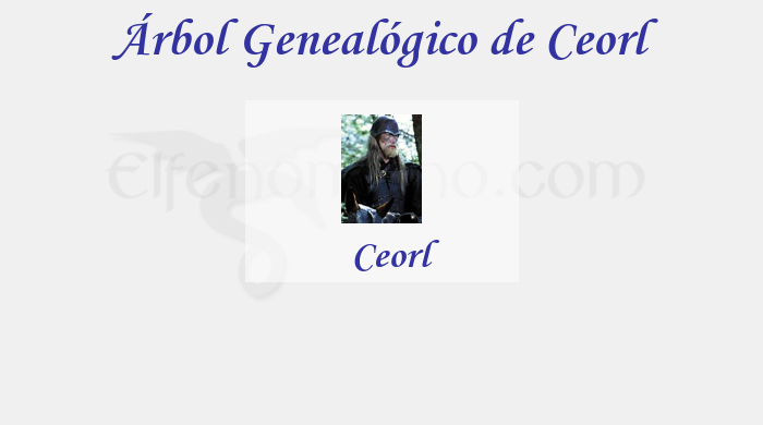 Árbol Genealógico de Ceorl - Fenopaedia: la enciclopedia Tolkien de Elfenomeno.com