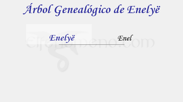 Árbol Genealógico de Enelyë - Fenopaedia: la enciclopedia Tolkien de Elfenomeno.com