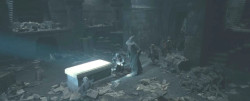 Llegando a la Cámara de Mazarbul, en Moria