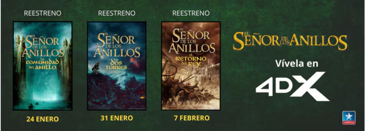 Reestreno trilogía El Señor de los Anillos de Peter Jackson en los cines Kinepolis