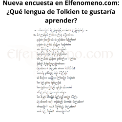 Nueva encuesta: ¿Qué lengua de Tolkien te gustaría aprender?