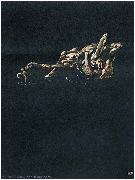 Acertijos en la Oscuridad: Gollum, de John Howe