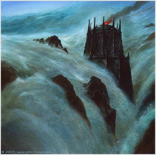 El hundimiento de Númenor, de John Howe