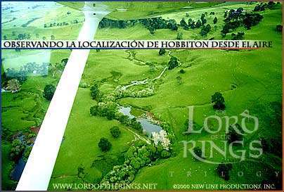 La localización de Hobbiton desde el aire