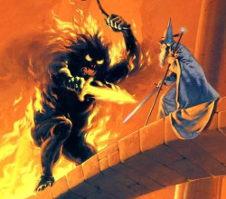Gandalf enfrentándose al Balrog de Moria