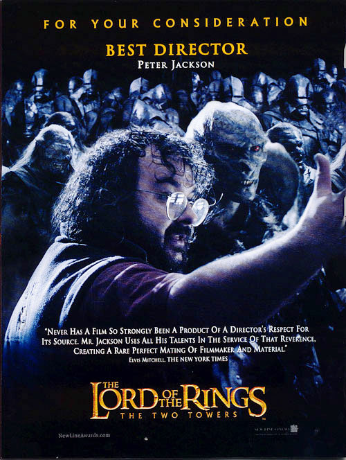 Promoción de Peter Jackson como Mejor Director a los Oscar