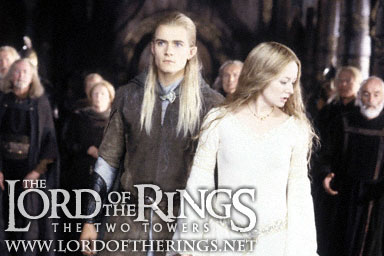 Legolas y Éowyn en Meduseld