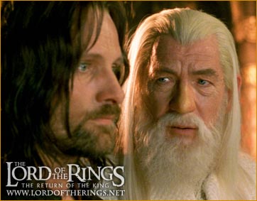Aragorn y Gandalf hablan sobre el destino de Frodo