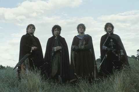 Los cuatro Hobbits