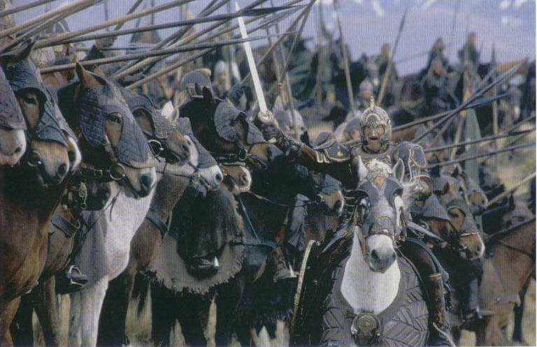 Théoden arenga a los Rohirrim