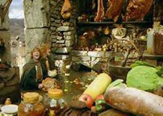 Los hobbits descubren la despensa de Saruman