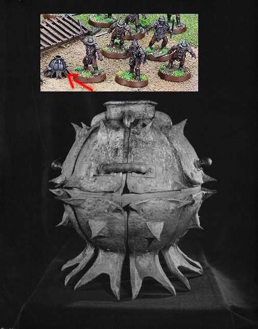Bombas utilizadas por los Uruk-hai en su asalto a Helm