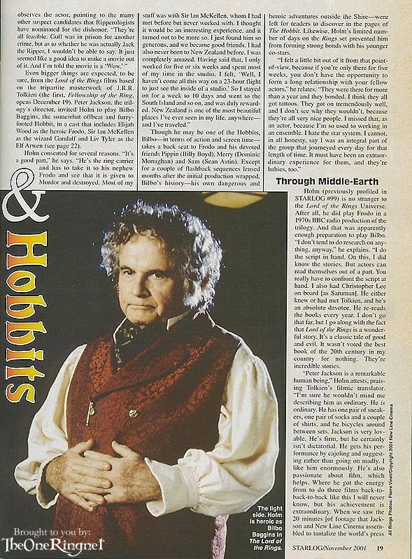 Revista Starlog: reportaje sobre Ian Holm (2/7)