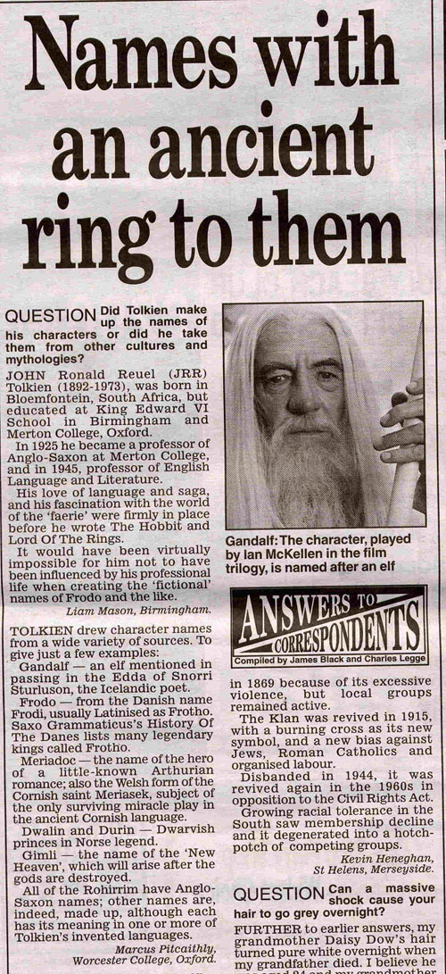 Daily Mail, 12-7-2003